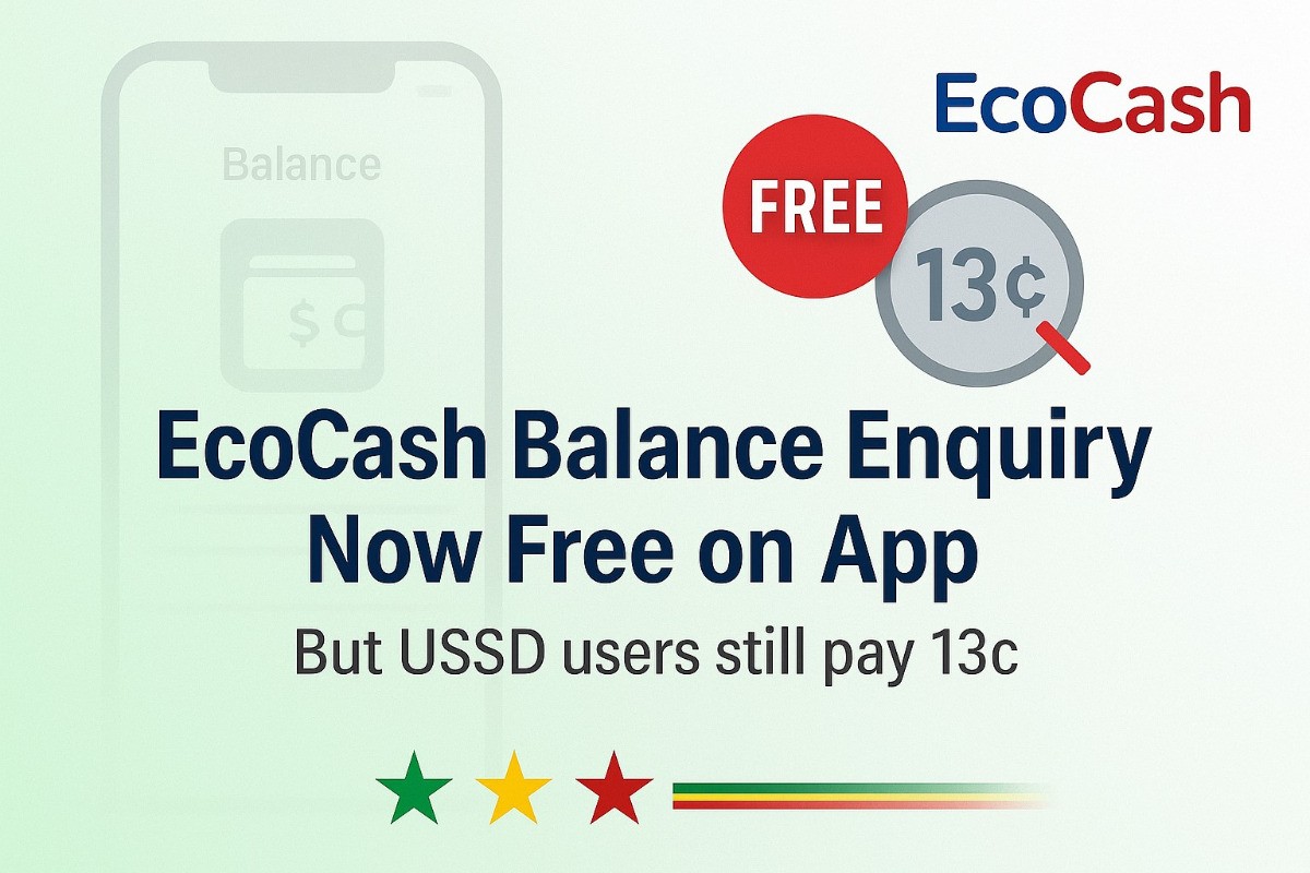 EcoCash Finally Makes Balance Enquiry Free on Mobile App