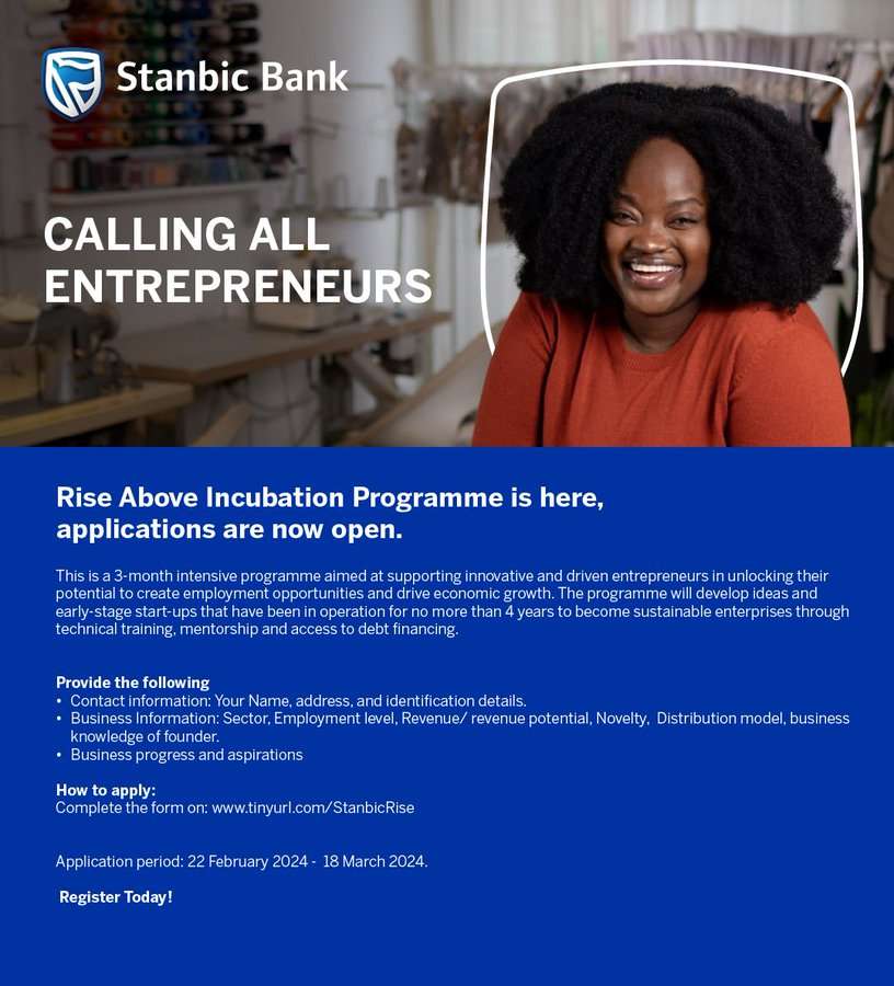 Stanbic Bank Zimbabwe Launches Incubation Programme for Young Entrepreneurs